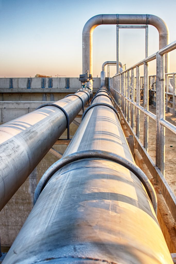 waste water treatment Pipeline, part of the sewage treatment plant scene