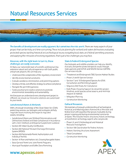 Natural Resources Services brochure