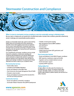 Stormwater Construction and Compliance brochure