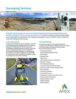 Surveying Services brochure