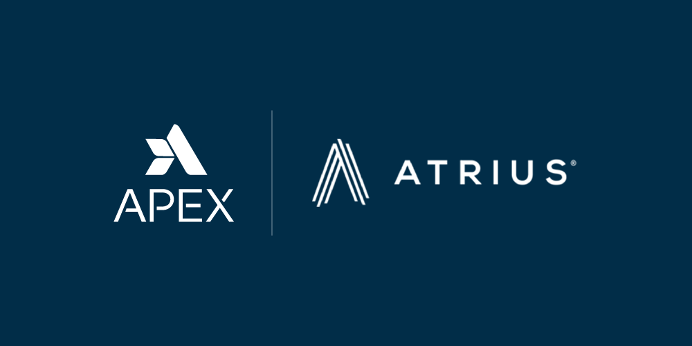 Logo lockup of Apex Companies and Atrius