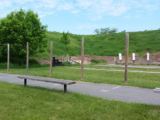 Firing range at the Montgomery County Police Department in Poolesville, MD prior to remediation.