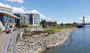 View of structural engineering work on the waterfront