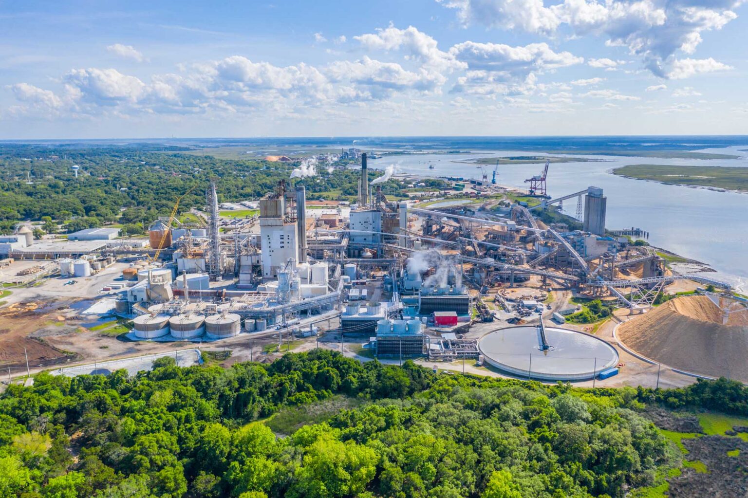Sustainability in manufacturing - aerial photo