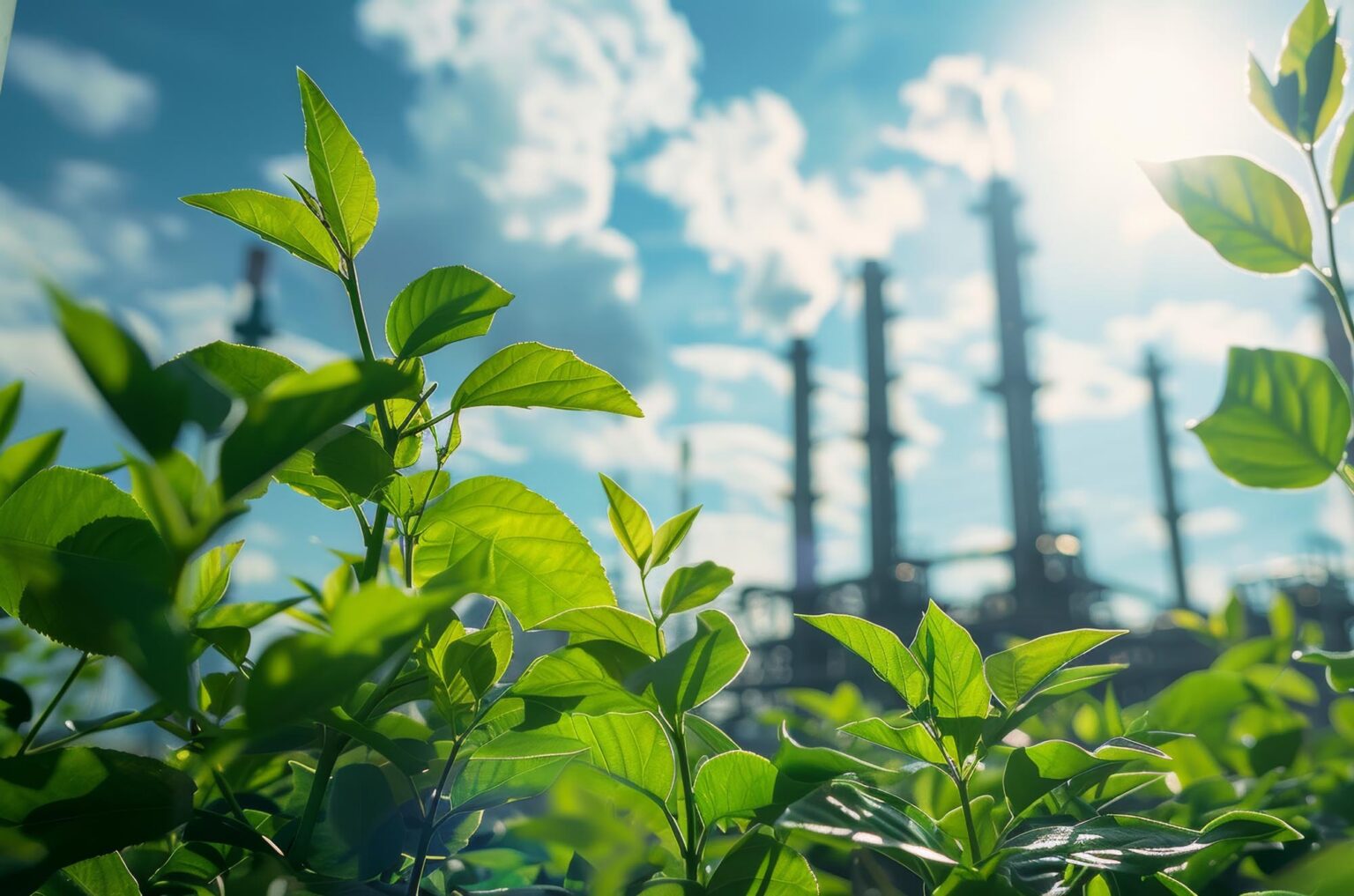Sustainability in Industry - nature & manufacturing photo